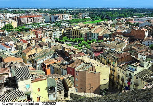 Panoramic view. Balaguer town  Lerida province  Spain