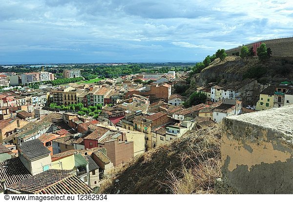 Panoramic view. Balaguer town  Lerida province  Spain