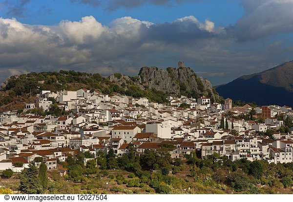 Panoramic view  Gaucin  Malaga province  Region of Andalusia  Spain  Europe.