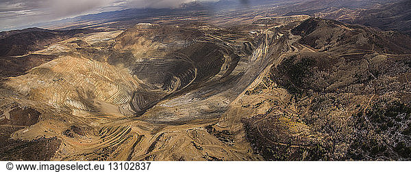 Panoramic view of Bingham Canyon