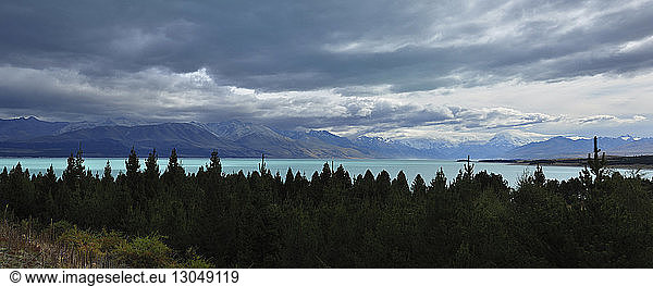 Panoramic view of forest against cloudscape