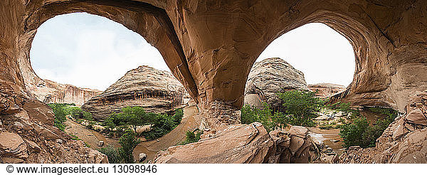 Panoramic view of Jacob Hamblin Arch at Grand Staircase-Escalante National Monument