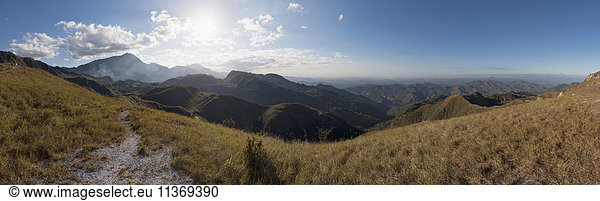 Panoramic view of rocky mountains  Caripe  Monagas  Venezuela