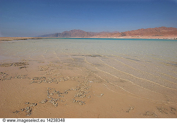 Panoramic view of the gulf Dahab Egypt North Africa Africa