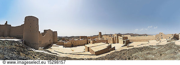 Panoramic view over Fort Bahla  Bahla  Oman