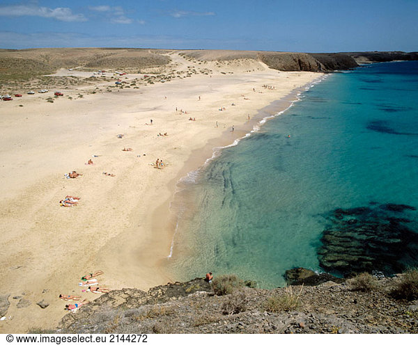 Papagayo Beach  in der Nähe von ´Playa Blanca´. Lanzarote. Kanarischen Inseln. Spanien