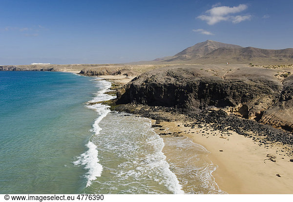 Papagayo Strand bei Playa Blanca Lanzarote Kanarische Inseln Spanien Europa
