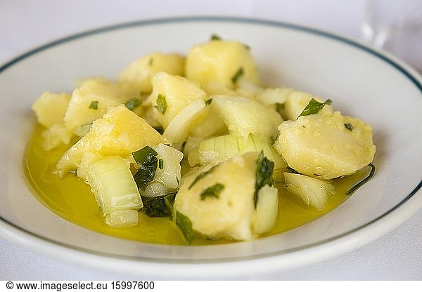 Papas Alins or Patatas Alinadas (Andalusian Potatoes) 'Popularly served in the tapas bars of the Cadiz province Spain.