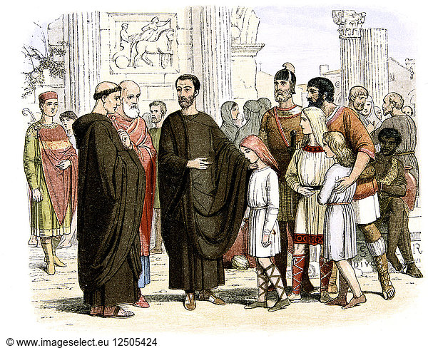 Papst Gregor I.  der Große  590-604 (um 1860). Künstler: Unbekannt
