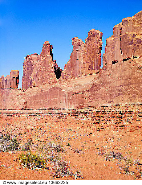 Park Avenue Formation  Arches National Park  Utah  USA.