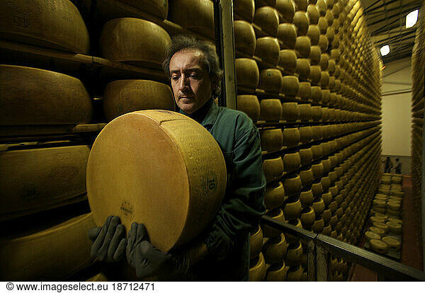 Parmigiano cheese bank in Italy.
