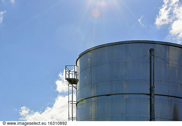 Part of stainless steel silo