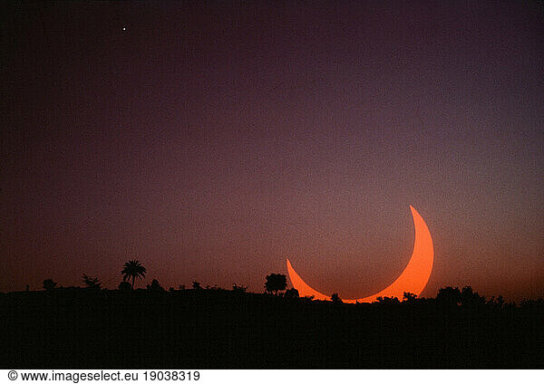 Partial solar eclipse - Sudan (sunrise)