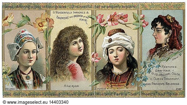 Patent medicine label for woman's hair tonic