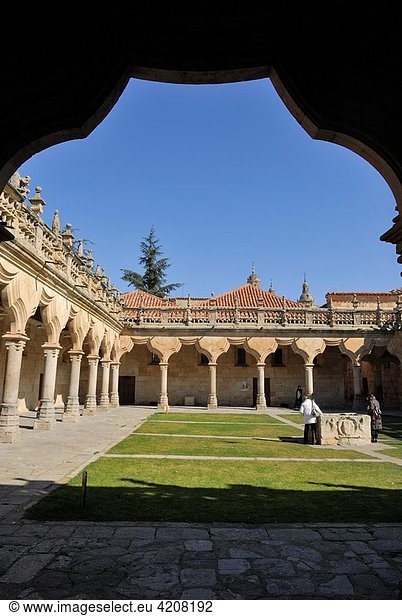 Patio de Escuelas Menores. Uiversity of Salamanca. Castilla y Leon. Spain