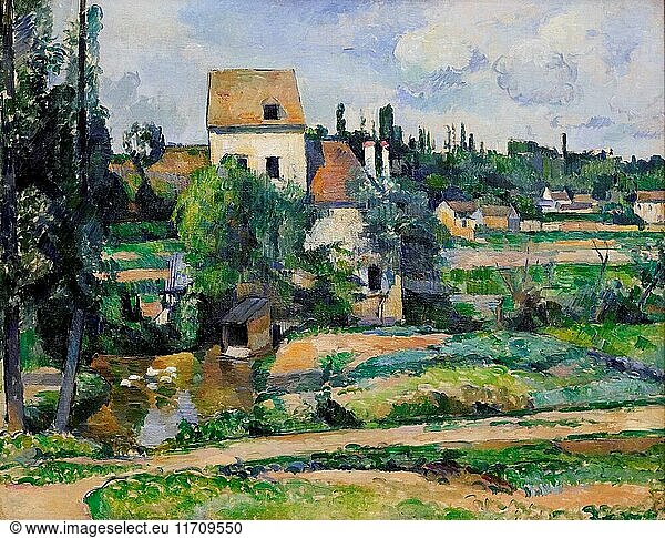 Paul Cezanne - Mill on the Couleuvre at Pontoise- 1881 - XIX th century - French school - Alte Nationalgalerie - Berlin.