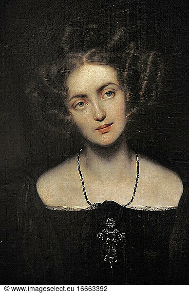 Paul Delaroche (1797-1856)  born Hippolyte. French painter. Portrait of Henrietta Sontag as Donna Anna  1831. Oil on canvas. The State Hermitage Museum. Saint Petersburg. Russia.