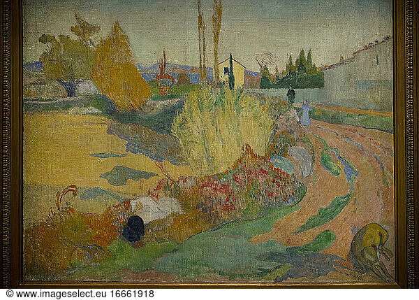 Paul Gauguin (1848-1903). Französischer Maler. Landschaft von Arles  1888. Nationalmuseum. Stockholm. Schweden.