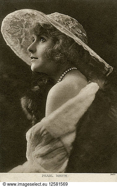 Pearl White  American actress and film star  c1910.Artist: Pathe