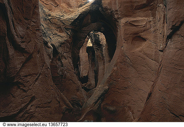 Peek-a-boo Gulch slot canyon in Grand Staircase Escalante National Monument  Utah.