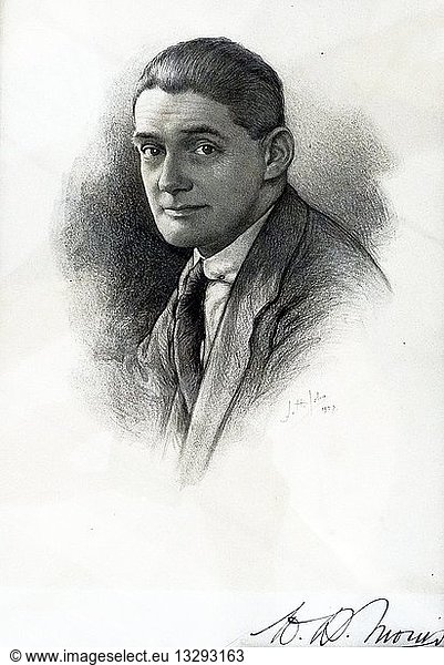 Pencil sketch of William Morrison  1st Viscount Dunrossil
