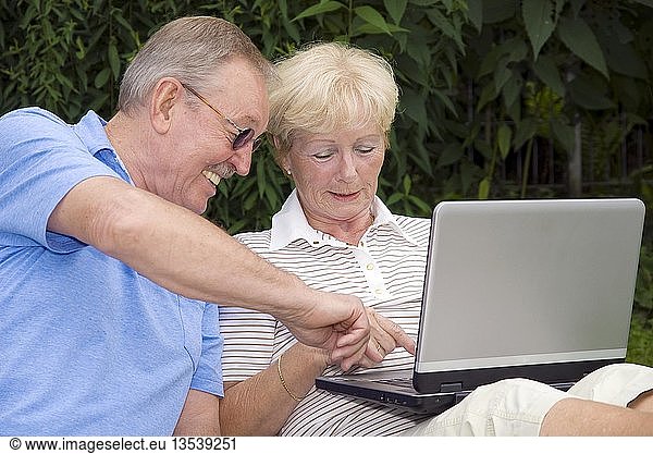Pensioners surfing the internet