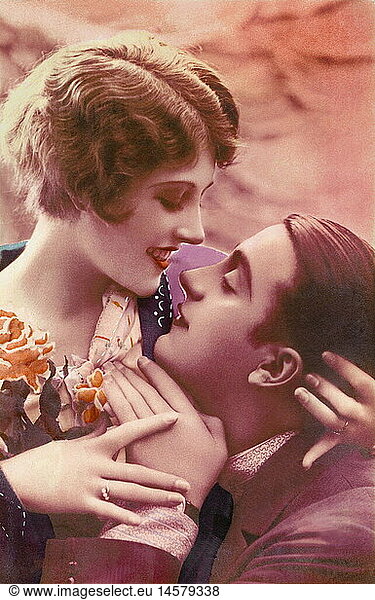 people  couples  love couple  France  circa 1925