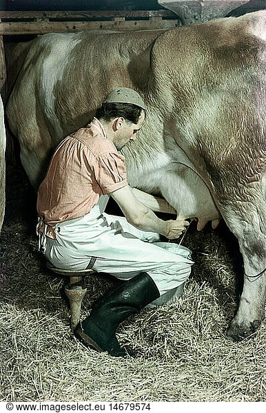 people  professions  farmer  Germany  1950s  profession