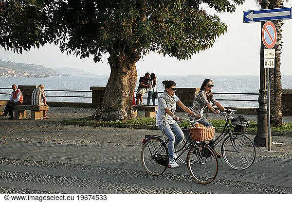 people riding bikes in Sardinia