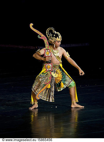 Performance of the classic Ramayana legend at the Prambanan Temple in Yogyakarta  Java  Indonesia  Southeast Asia  Asia