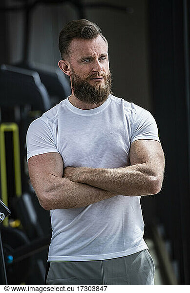 personal trainer with beard at gym in Bangkok