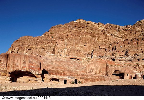 Petra archaeological site  Al_Dier  or the Monastery named for a former use of the tomb  the largest tomb in Petra  Jordan.