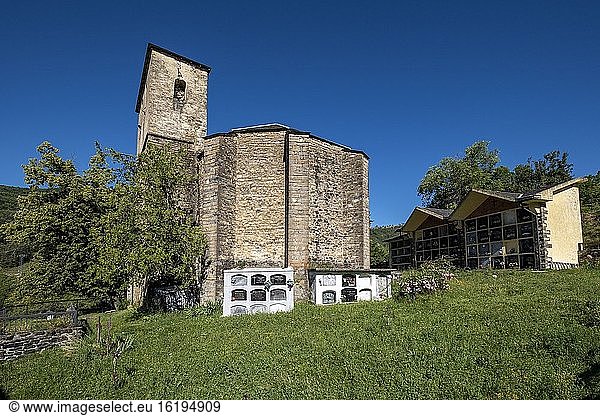 Pfarrkirche Santa Eulalia  16. Jahrhundert  Borau  Huesca  Region Jacetania  Aragonien  Spanien.