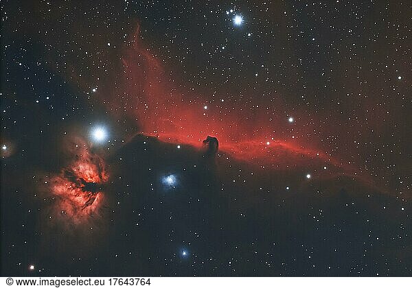 Pferdekopfnebel  Emissionsnebel IC434 im Sternbild Orion  Bayern  Deutschland