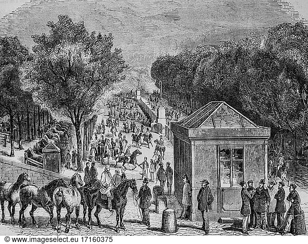 Pferdemarsch  paris gemälde von edmond texier  herausgeber paulin et le chevalier 1852.