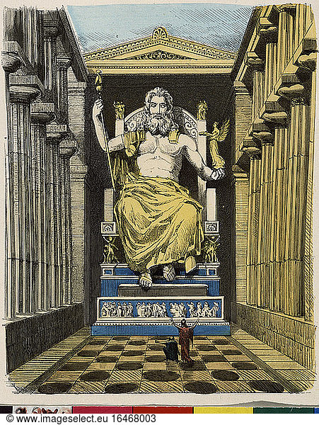 Phidias Statue Of Zeus In Olympia Phidias Statue Of Zeus In Olympiaferdinand Knabillustrated 3530