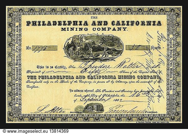 Philadelphia und Kalifornien Bergbau Gesellschaft 1852