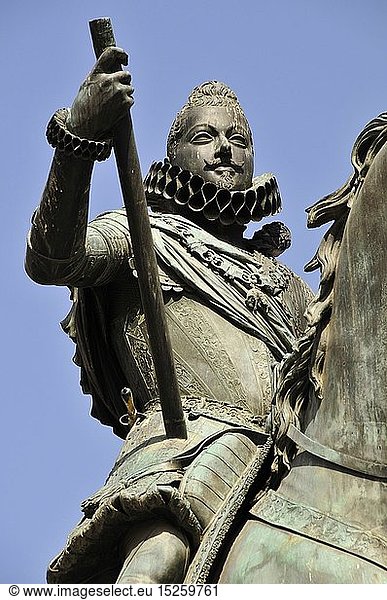Philipp III.  Reiterstandbild  Plaza Mayor  Madrid