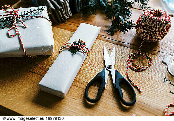 Photo of conscious Christmas and birthday present wrapping