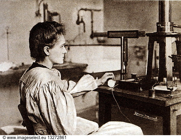 Photograph Of Marie Curie In Her Laboratory Photograph Of Marie Curie 