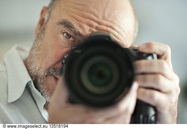 Photographer with camera  portrait