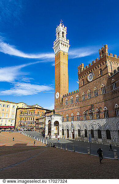 Piazza del Campo  Hauptplatz in Siena  UNESCO-Weltkulturerbe  Toskana  Italien  Europa