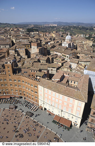 Piazza del Campo  UNESCO-Weltkulturerbe  Siena  Toskana  Italien  Europa
