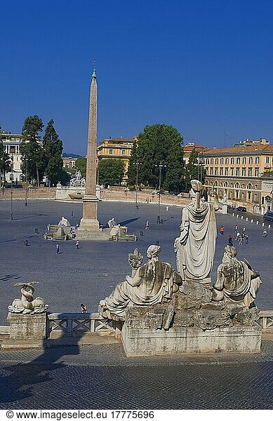 Piazza Del Popolo  Rome  Lazio  Italy  Europe