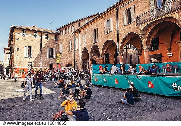 Piazza Giuseppe Verdi in Bologna  Hauptstadt und größte Stadt der Region Emilia Romagna in Norditalien.