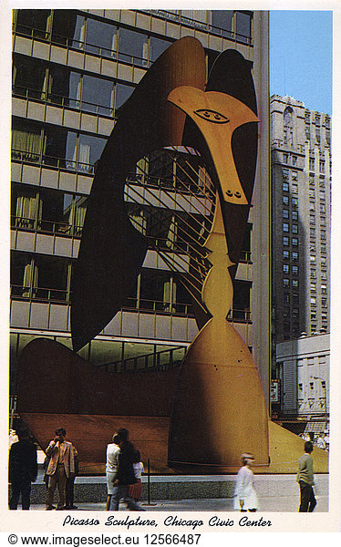 Picasso-Skulptur  Chicago Civic Center  Illinois  USA  1967. Künstler: Öffentliche Baukommission von Chicago