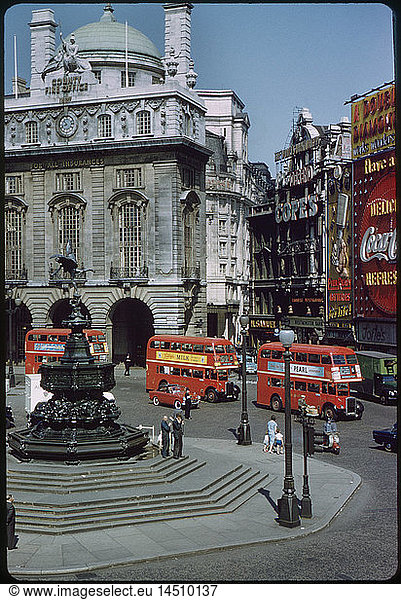 Piccadilly Circus  London  England  UK  1960