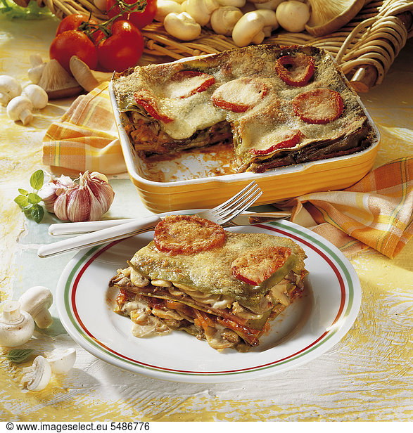 Piedmont lasagne with mushrooms  Italian  recipe available for a fee