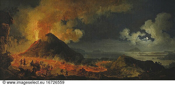 Pierre-Jacques Volaire  1729–c. 1790–1800. The Eruption of Vesuvius   1771. Oil on canvas.
Inv. No. 1978.426 
Chicago  Art Institute.
