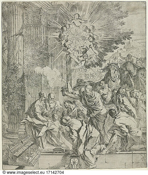 Pietro Testa. Adoration of the Magi  1636–1638. Print  Etching.
Inv. No. 1981.96 
Cleveland  Museum of Art.